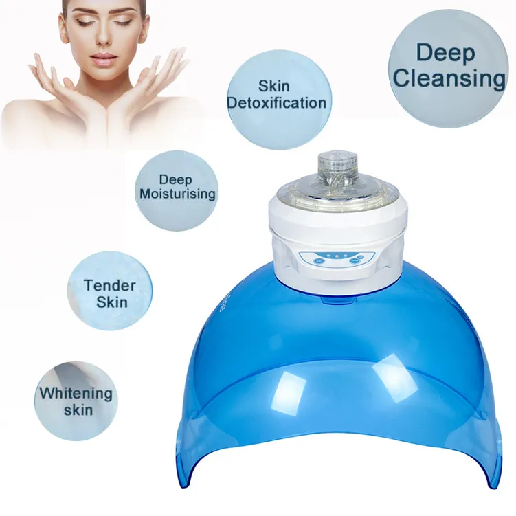 Annan skönhetsutrustning LED Väte Oxygen Jet Peel Facial Mask Steamer Machine 3 Colors PDT Photon Light Therapy Skin Care Fuktig ansiktsmask