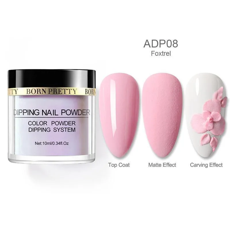 10ml Dipping Nail Powder Nail Glitter Dust Natural Dry Dip Manicure Matte  New