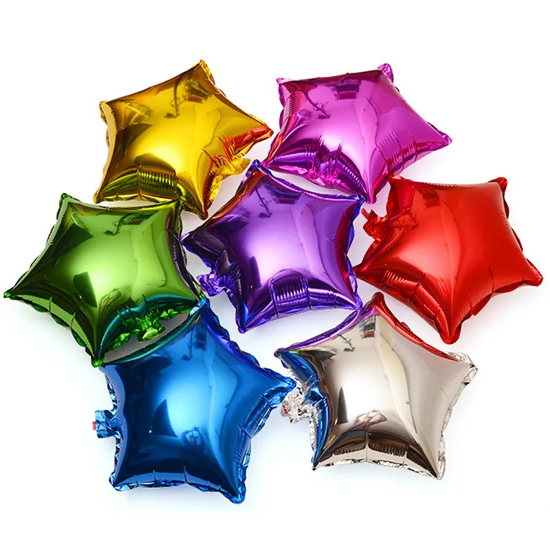 18 Inch Five Pointed Star Balloon Aluminum Film Colorful Inflatable Foil Balloons Wedding Birthday Baby Shower Party Decoration MJ0569