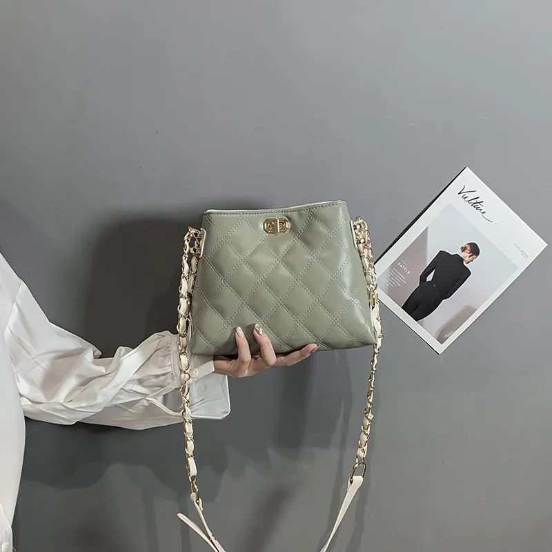 Crossbody Bags 2022 kleine Tasche Frau Mode Stil modische Damen One-Shoulder Messenger Kette Rhombus mit hoher Kapazität Handtasche 287n