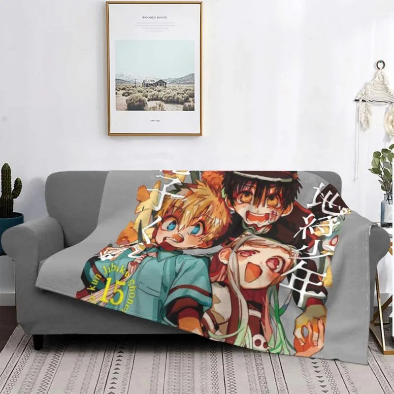 Koce Jibaku Shounen Hanako Kun Polece Throw Kocowe Anime Yugi Amane for Home Car Super Miękkie Bedspread