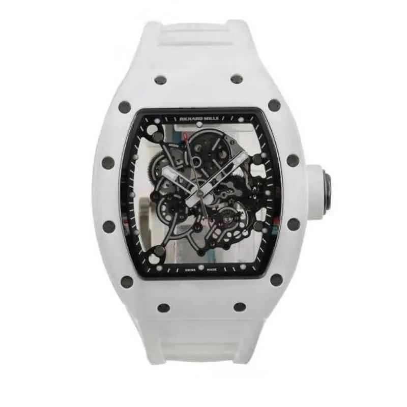 Rakish Mechanical Cool Na nadgarstka Watches TV Factory RM055 dla męskiej silikonowej Top Swiss Ruch KV Designer 2023 Nowy luksusowy styl