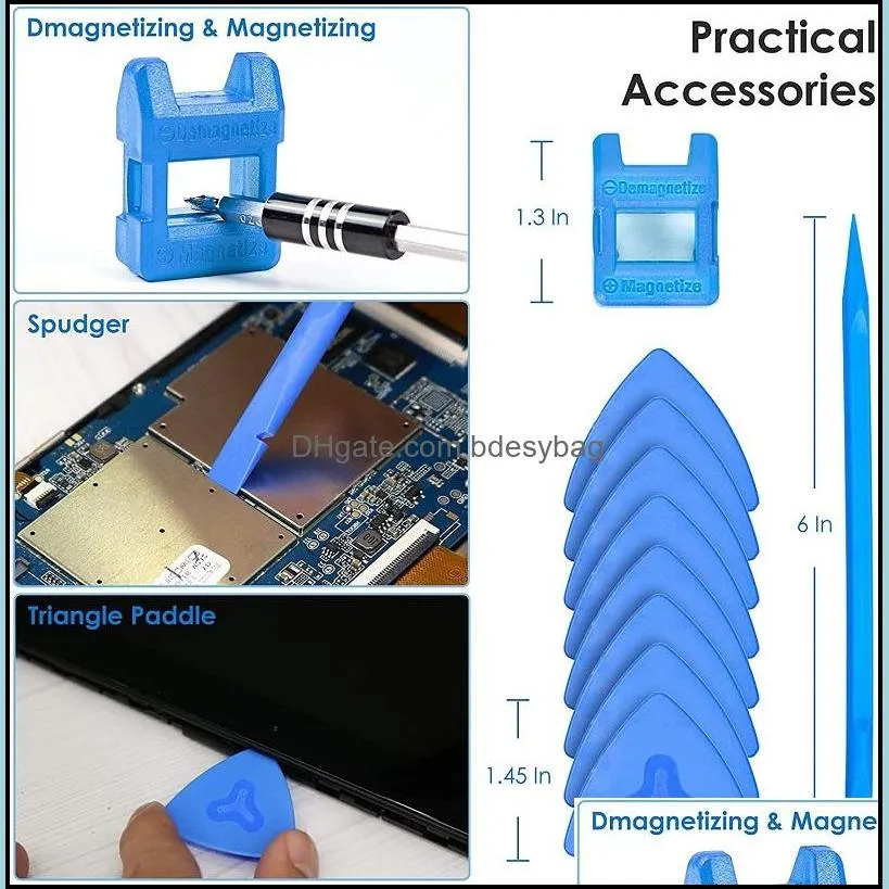 124 in 1 precision screwdriver kit for electronics repair magnetic driver kit computer, mobile phone, smartphone, game console, pc,