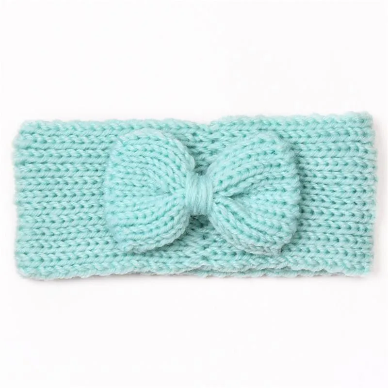 Hair Accessories Toddler Infant Baby Boys Girls Knitted Stretch Solid Bow Hairband Headwear Headband Bands For GirlsHair