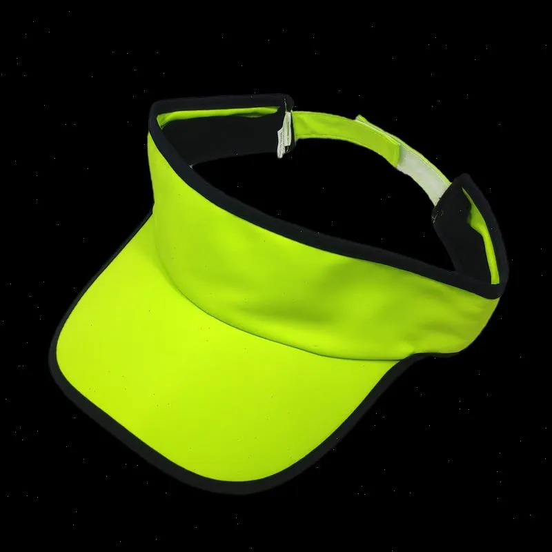 Outdoor Plain Lime Green Mens Visor Caps Neon Pink Women Sun Hat