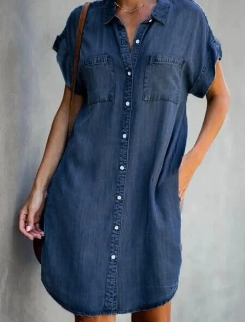 Denim Dresses For Women - Temu Philippines