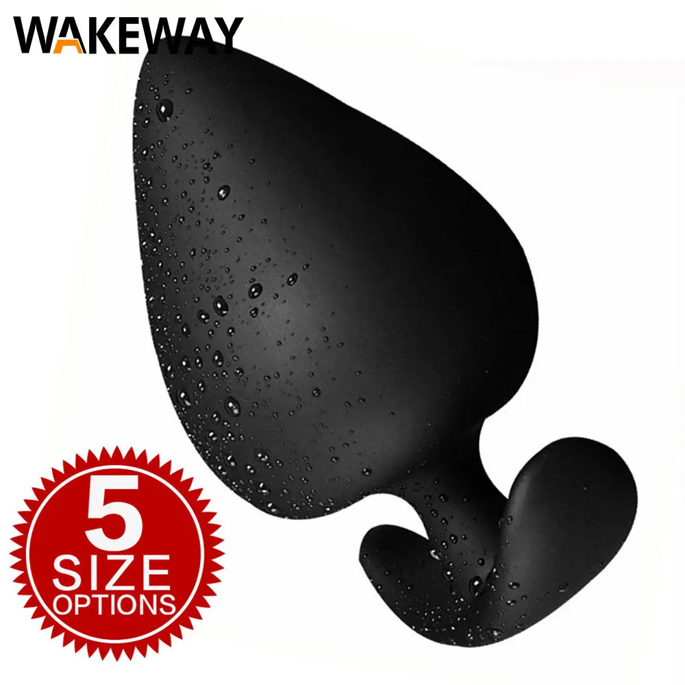 WAKEWAY 5 Size Silicone Big Butt Plug Anal Sexy Toys For Adults