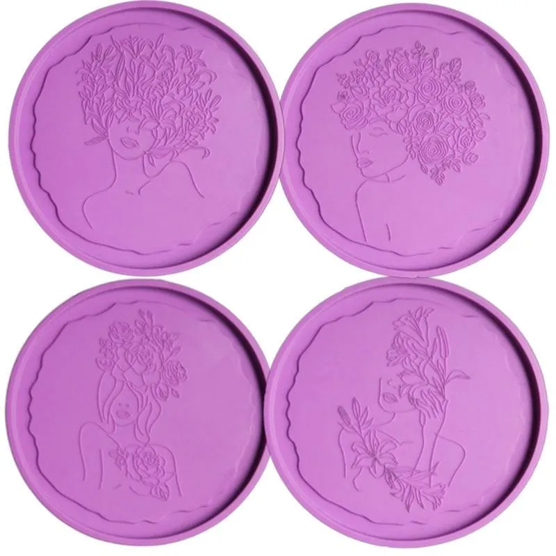 Outra bandeja de fadas de flores moldes de resina de donzeia diy beleza silicone epóxi moldagem de outros outros outros outros outros