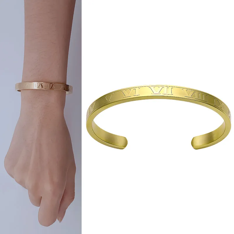 Nuevo diseño Brazaletes con dijes de alta calidad Brazalete de acero inoxidable Joyería africana abierta de moda Regalo de Navidad popular de Dubai Mujer para mujeres Niñas Accesorio en las manos