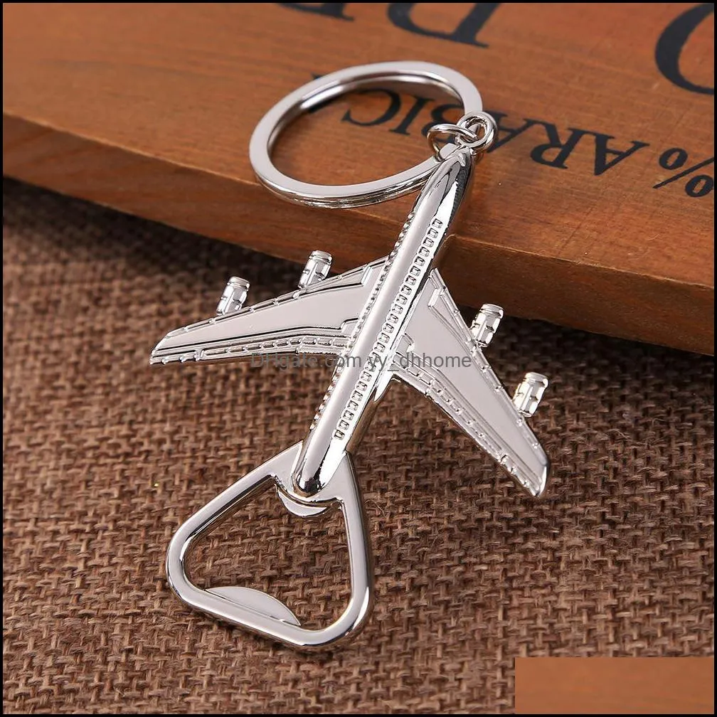 ups retro airplane beer bottle opener aircraft keychain alloy plane shape opener keyring wedding gift party favors kitchen tools