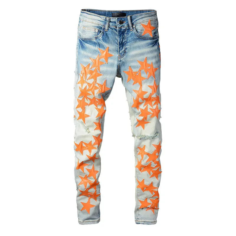 Jeans homme discount orange