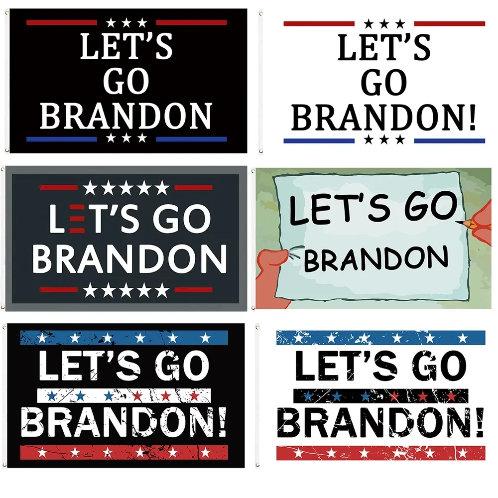 2024 Let 's Go Brandon Trump 선거 플래그 150*90cm 맞춤 야외 장식 배너