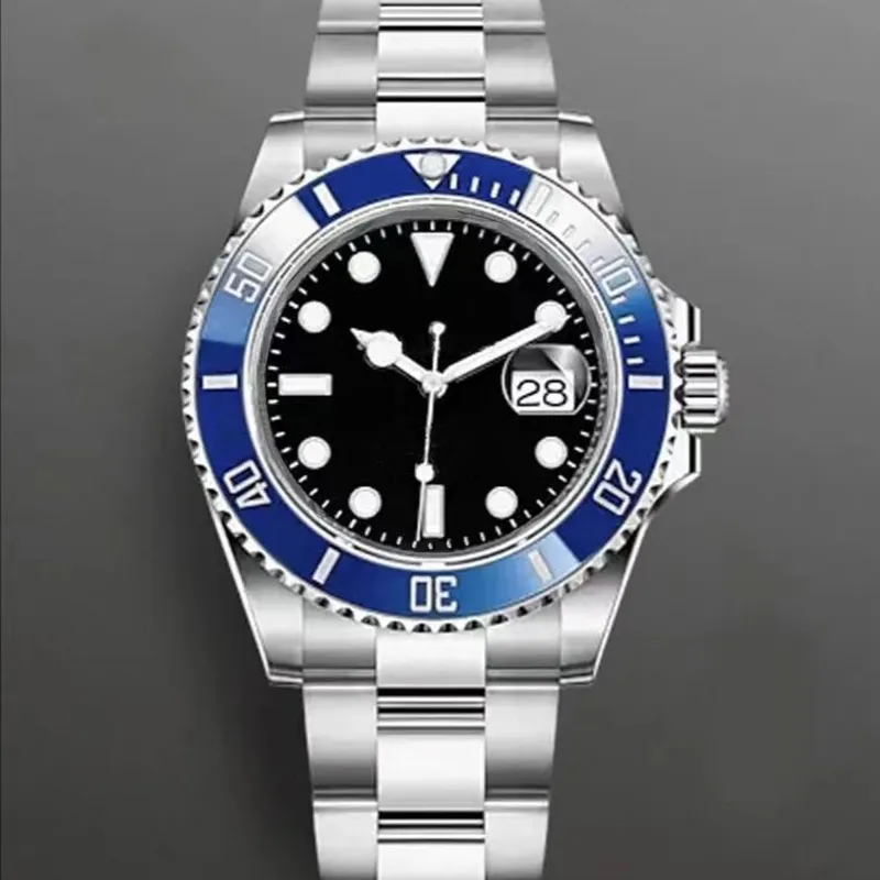 الساعات الميكانيكية الصمرية 40 مم جميع الفولاذ المقاوم للصدأ العمل على wristwatch حزام قابل للتعديل Montre de Luxe WID WIND WISTWATCHES 0MJO