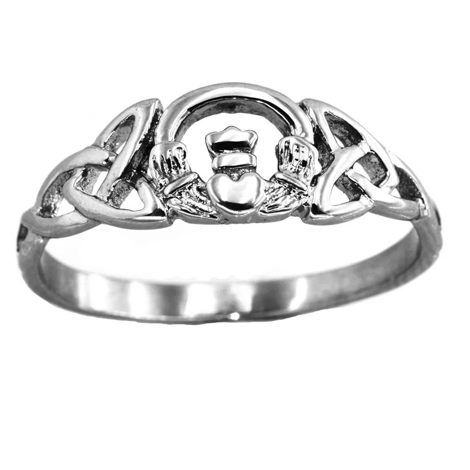 Fans Steel Joyas de acero inoxidable Infinity Love Heart Ring Princess Crown CLADDAGH AMIGADA Ring Ring Regalo para hermanas FS277E