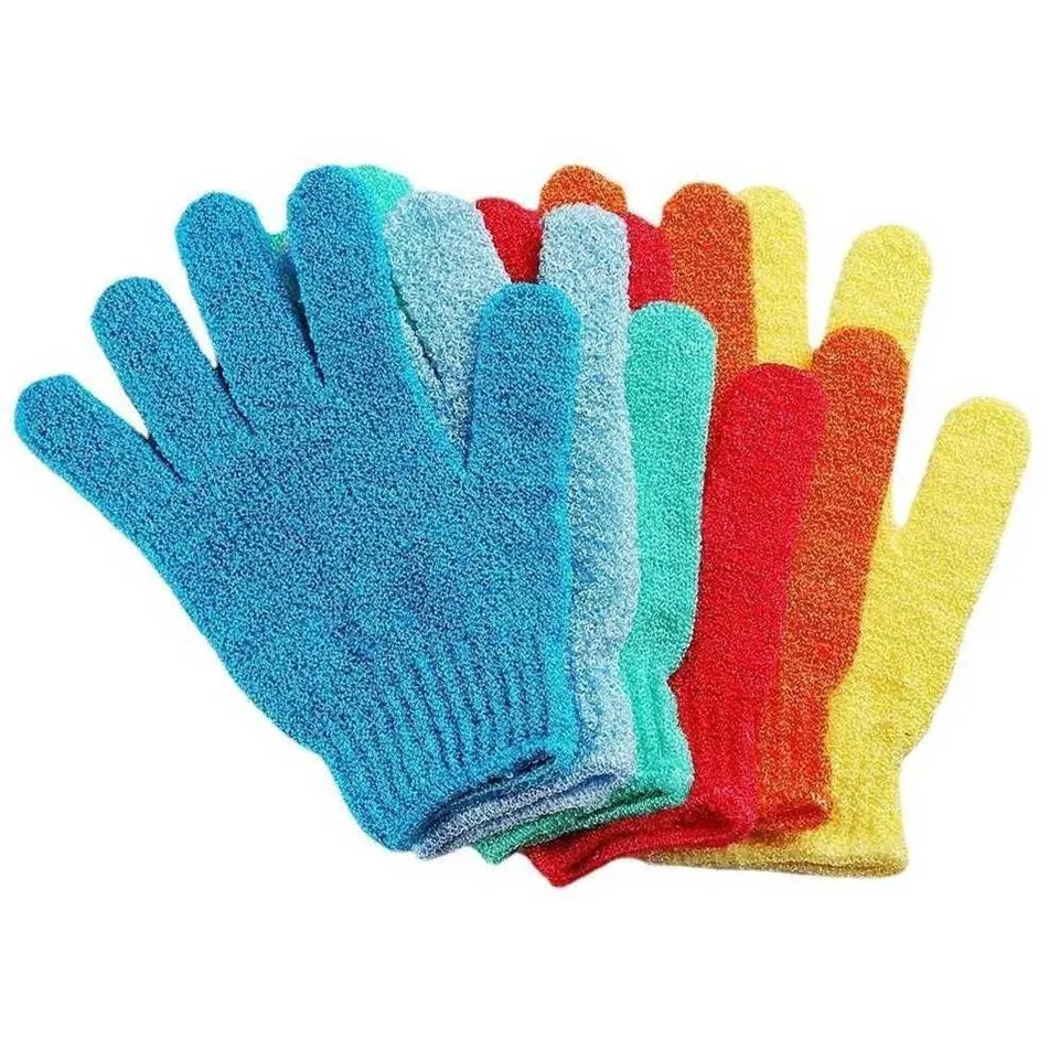 Peeling-Badehandschuh, marokkanischer Körperpeeling-Handschuh, Handschuh für Bad, Dusche, Hamam, Spa-Massage, Fünf-Finger-Badehandschuhe, praktisch und bequem für die Gesundheit, S5178S5V