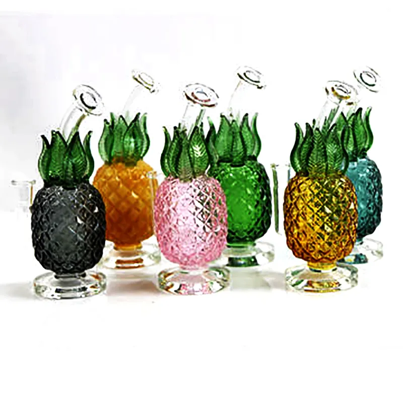 hookahs 7.8" JUICY GLASS PINEAPPLE BONG 14mm Female joint oil dabber rigs beaker bongs