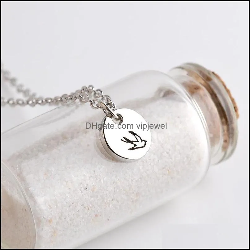 silver plated letter quote charms pendant necklaces for women men friends inspirational chain party club jewelry