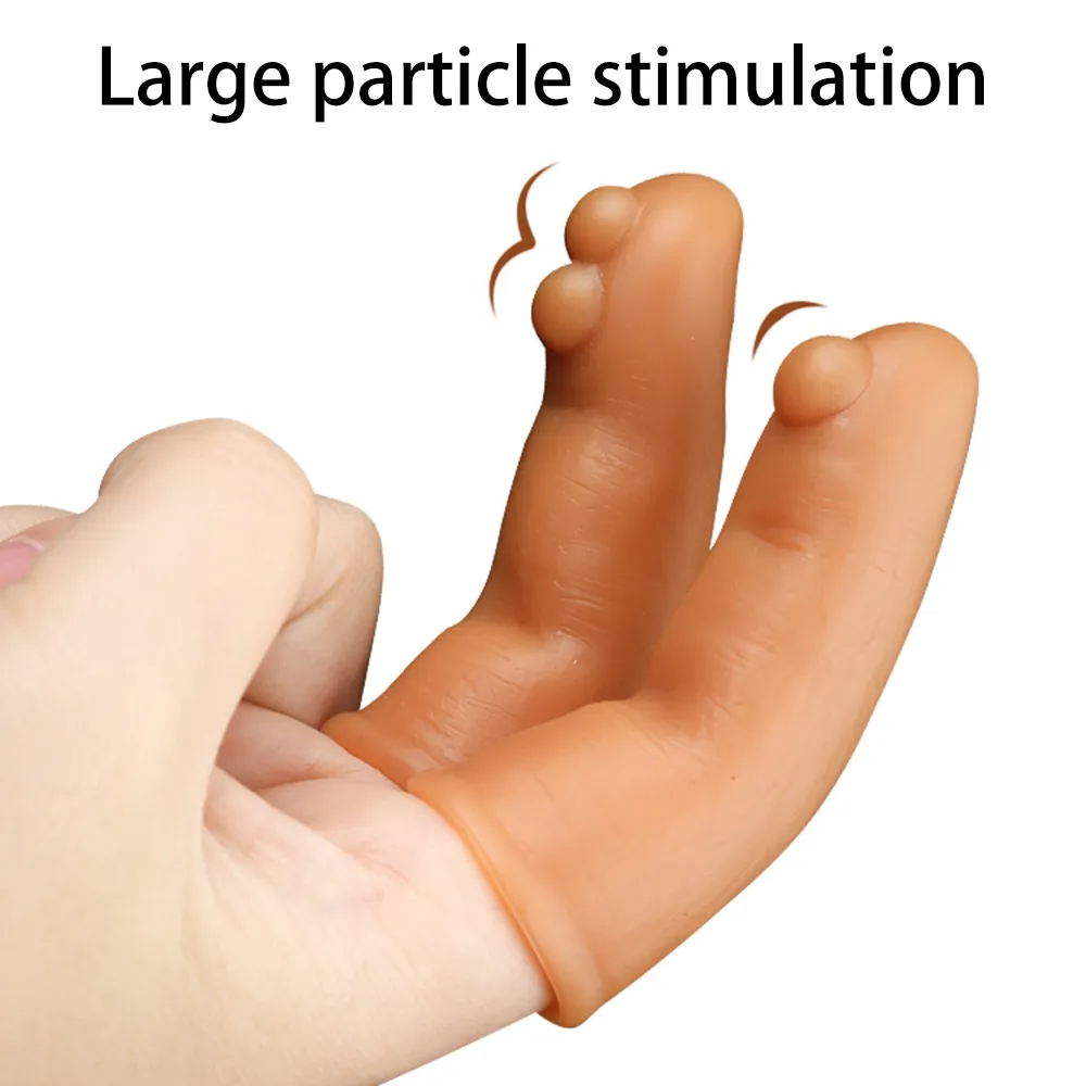 Manchon de doigt en Silicone stimulateur de Clitoris point G masseur vaginal flirtant masturbateur féminin jouets sexy pour femmes produits pour adultes