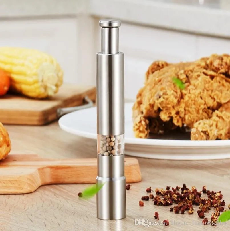 Best popular Stainless Steel Pepper Grinder Portable Manual Pepper Muller Seasoning Grinding Milling Machine Mini Cooking kitchen LX6500