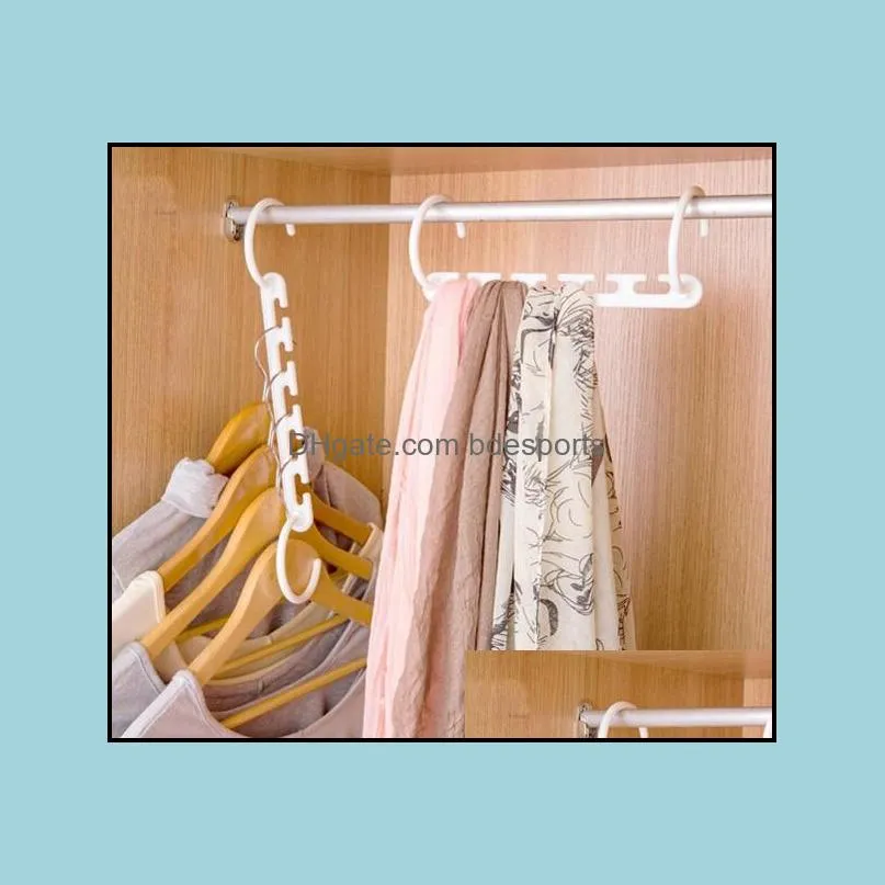 Magic Clothes Hanger 3D Gain de place Porte-vêtements Organisateur de placard avec crochet Drop Delivery 2021 Cintres Housekee Organisation Home Garde