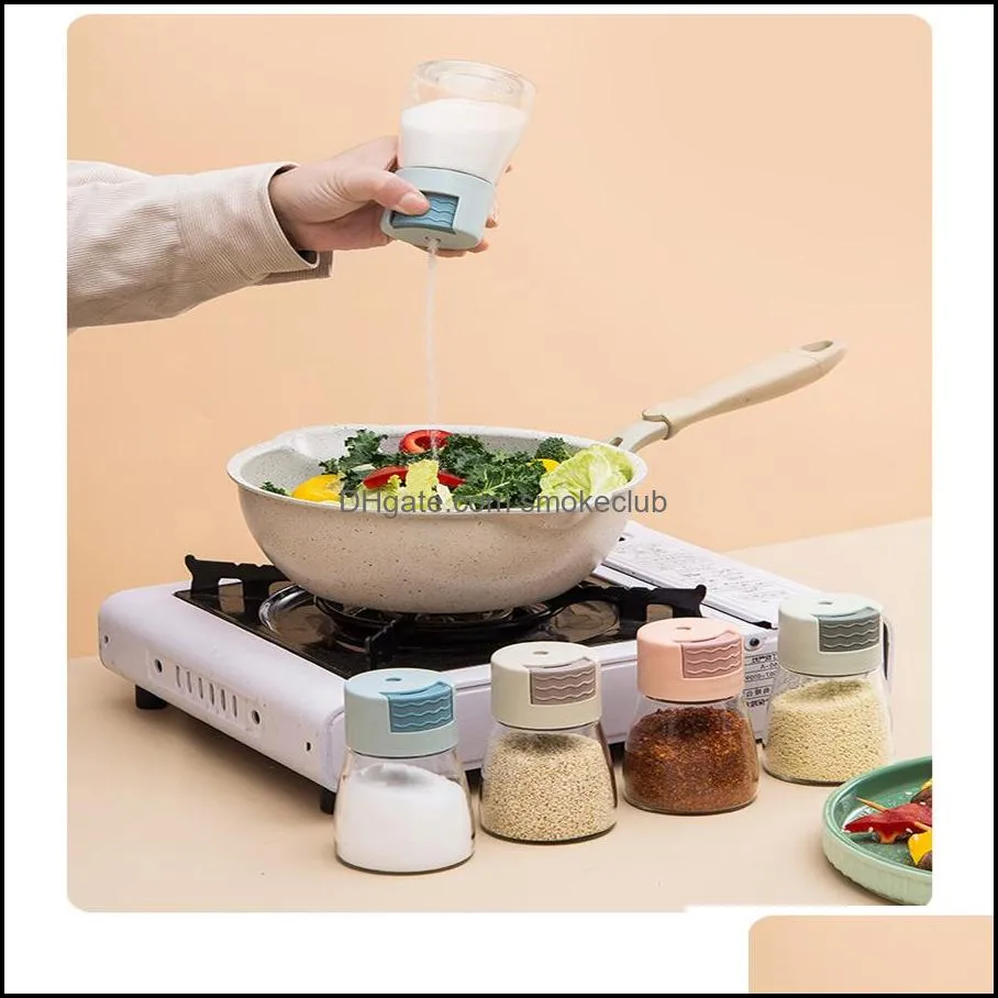 Kitchen Tools Quantitative salt shaker press-type salt control sprinkler to measure out the seasoning box new bottle