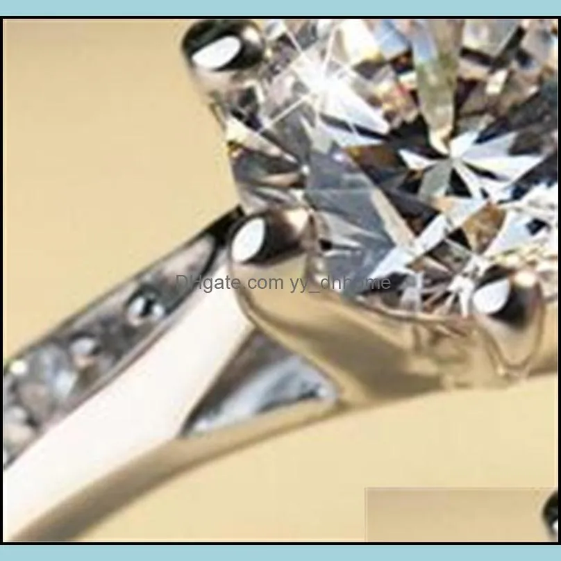 HBP fashion Ring luxury new hand decoration women`s Micro set 8-heart 8-arrow super flash 6-claw commemorative 3A zircon ring 279 T2
