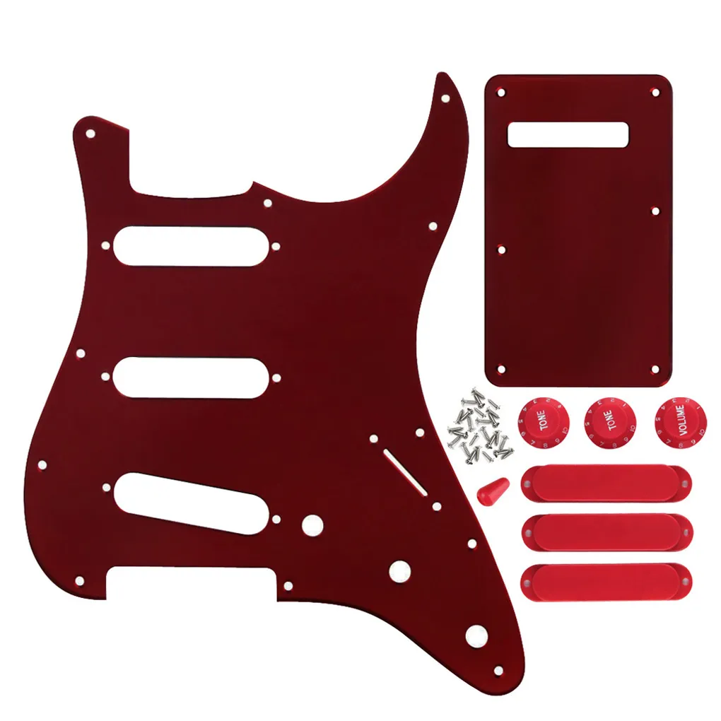 SSS Elektro Gitar Pickguard 11 Delik Vida Plakası Ayna Pikap Kapakları düğmeleri anahtar uçları