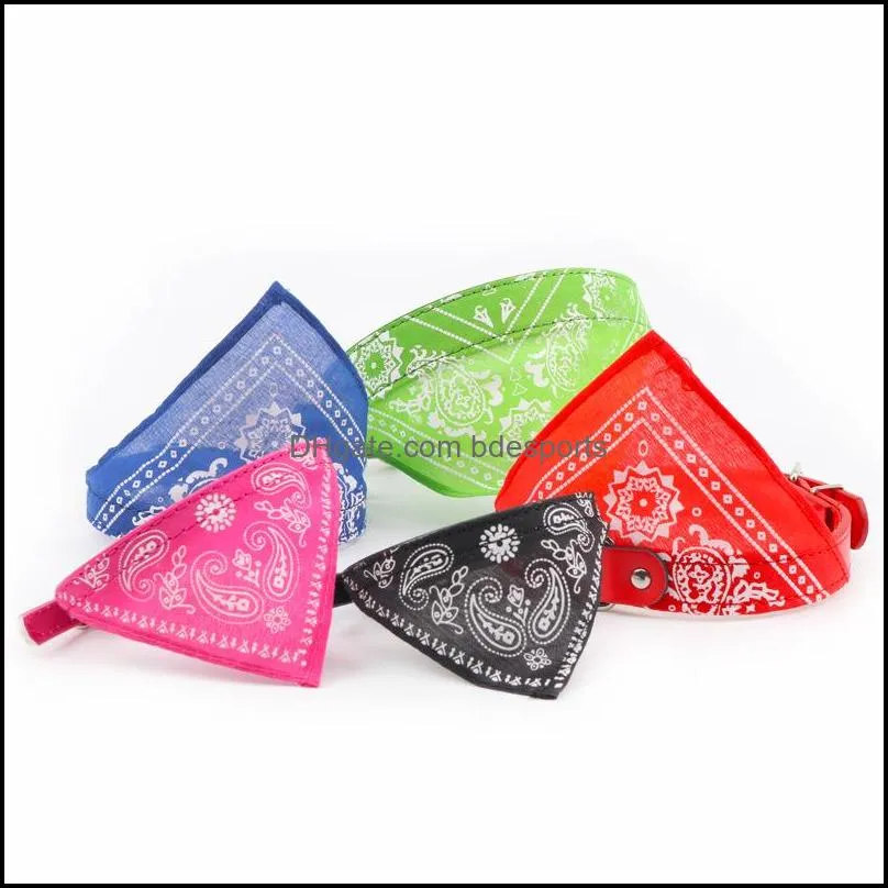 4 misure regolabili Pet Dog Bandana Sciarpa Collare Fazzoletto da collo Triangolo Collari Cucciolo di gatto Cca11705-A 600 Pz Consegna goccia 2021 Guinzagli Suppli