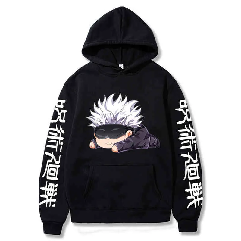 Jujutsu Kaisen Hoodie Sweatshirt Women/men Loose Cartoon Style Kawaii Street Anime Clothes Harajuku Pullover Hooded