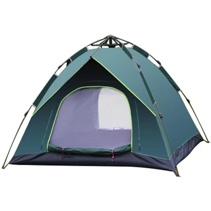Tents And Shelters Camping Tent 3-4 People Full Automatic Quick-opening Fake Double-layer Sun Protection Bbomb Outdoor