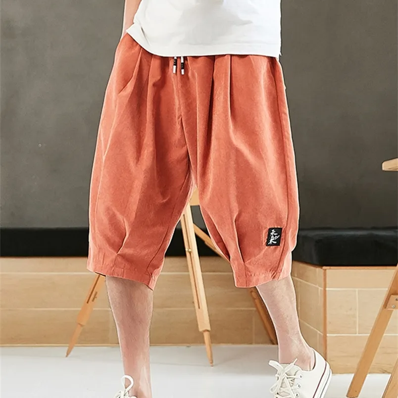 Plus Size Summer Harem Men Short Joggers Chinese Style CalfLength Casual Baggy Pants Male s Trousers 8XL 220712