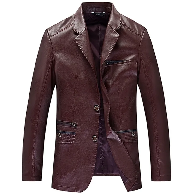 Männer Echtes Leder Mäntel Ankunft Frühling 100% Schafe Haut Jugend Leder Anzug Kragen Mäntel Mode Slim Fit Lederjacke 201127