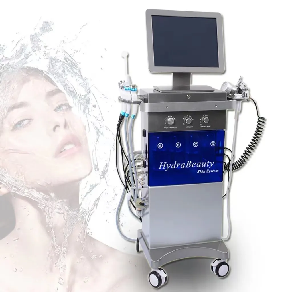11 em 1 Aqua Hydro Dermoabrast Machine Máquina de limpeza facial de oxigênio Hydro jet casca de água Máquina de face