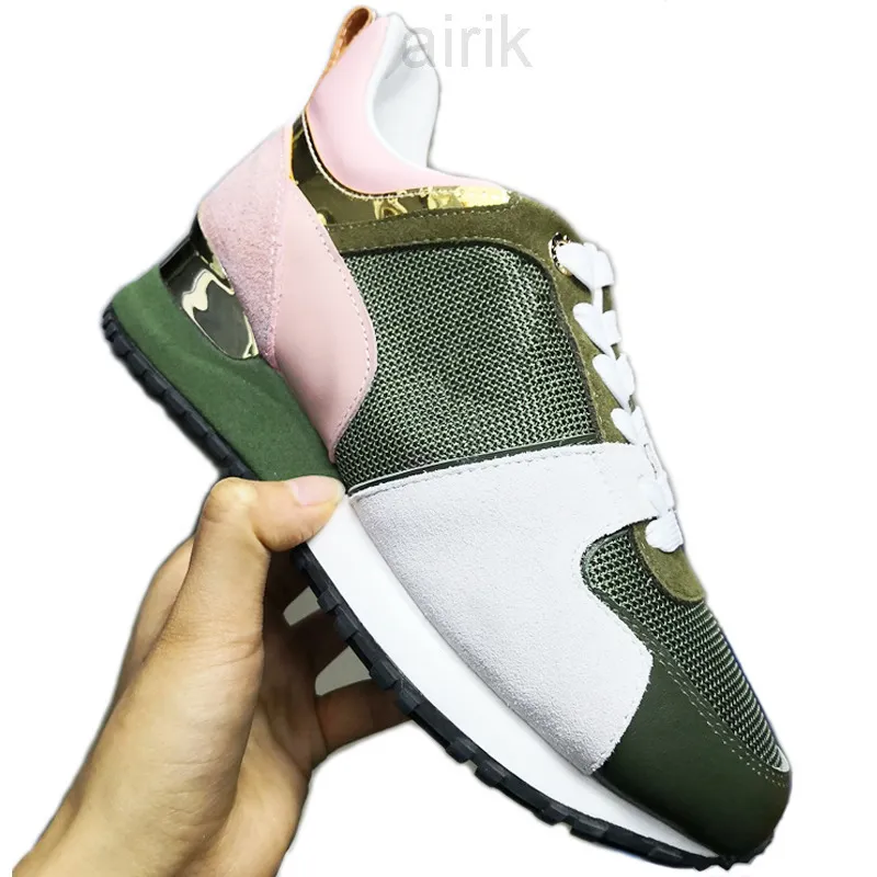 Luxury Sports Shoes Running Board Shoes Brand Shoes Fashion Calfskin Sports Shoes Women's Tennis Leather Korean version av alla matchande skor