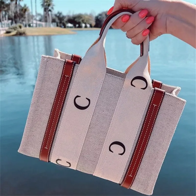 Kadın çanta odunsu kılıflar tuval alışveriş tasarımcısı çanta moda tote çanta büyük plaj lüks seyahat crossbody omuz cüzdan