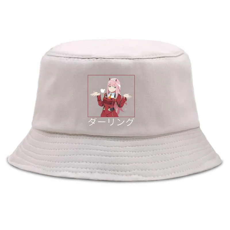 Bérets zéro deux drôle Anime seau casquette de pêche coton japonais décontracté Bob homme été unisexe Harajuku Fedoras rue Hip Hop dames chapeaubérets