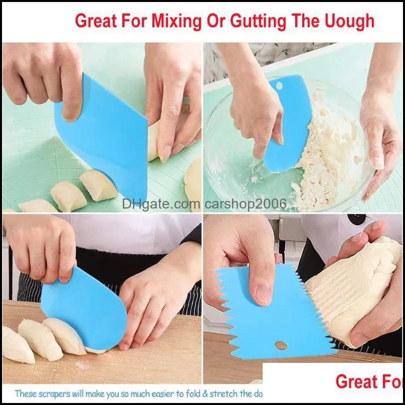 baking & pastry tools 8pcs/set silicone icing piping bag cookie nozzle decoration tool or 3pcs cake cream dough scraper