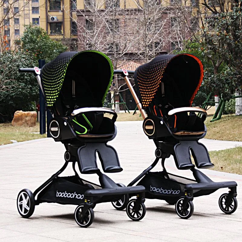 Strollers # Walk The Baby Two-Way Barnvagn kan sitta, ligga ner och sova, lätt vikbar v18 hög landskap glidande artefakt