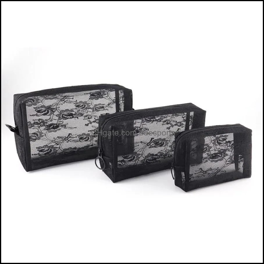 Lace mini mesh cube square bag Chinese style cosmetic bag female portable small high-end storage