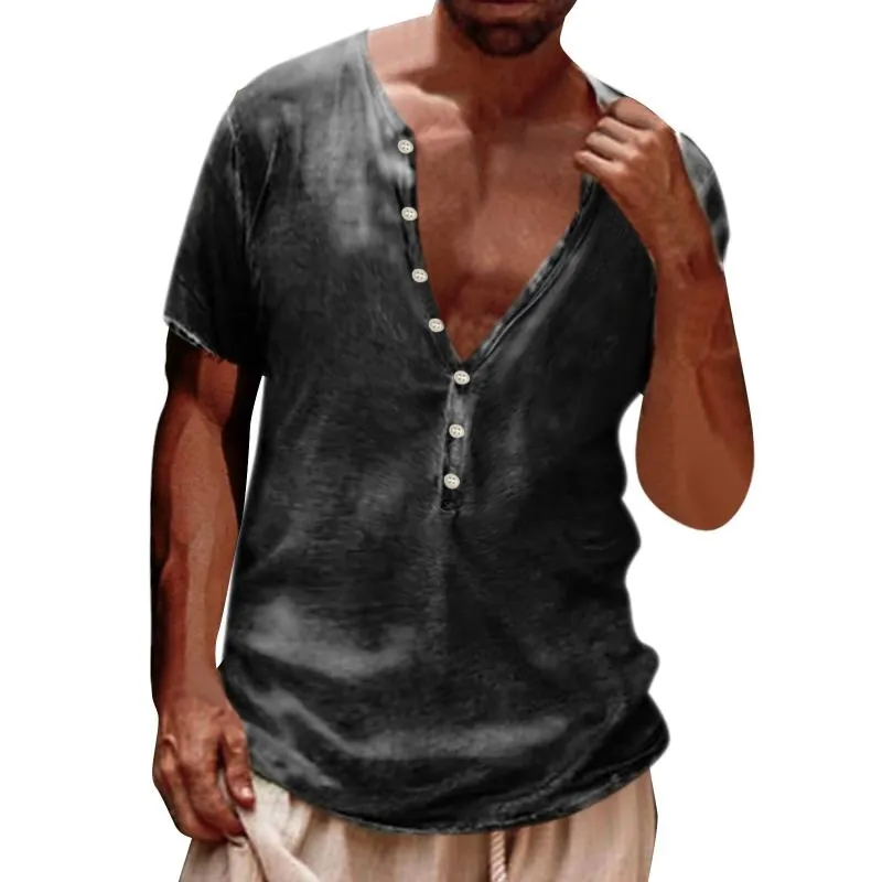 Erkek tişörtleri tutturmak Sıradan yaz erkek gömlek kol üst dijital 3d t moda kısa baskı erkek gömlek derin v boyun gömlekçilerin