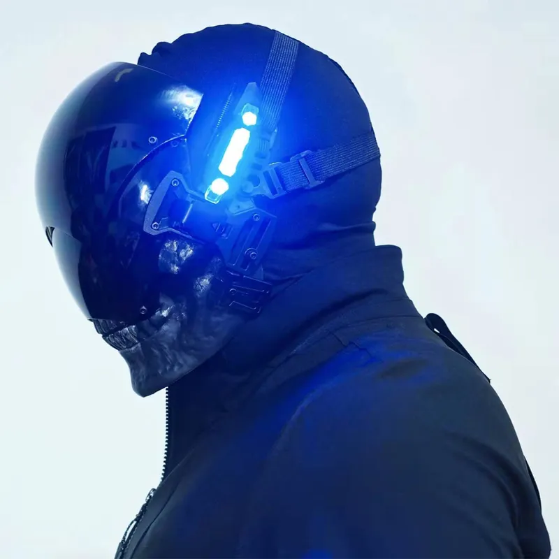 LEDライト付きサイバーパンクスカルマスク を￥14,419 | DHgate