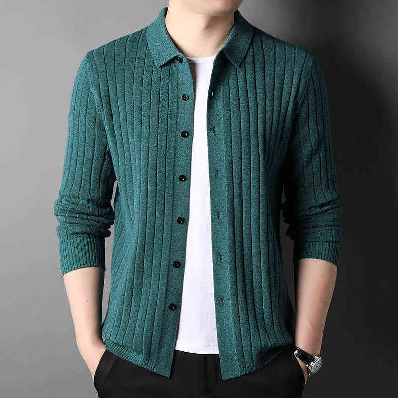 2022 primavera e autunno nuovi uomini maglione retrò con bottoni cardigan gioventù maglione casual bello L220730