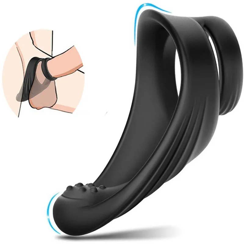 Silicone pénis anneau troisième retard éjaculation élargissement sexy jouets pour hommes érection coq manchon réutilisable