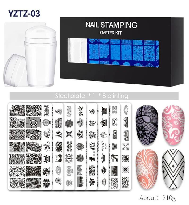 Nail art design Stamping Plates Stamp Templates Leaf Floral Printing Stencil for manicure