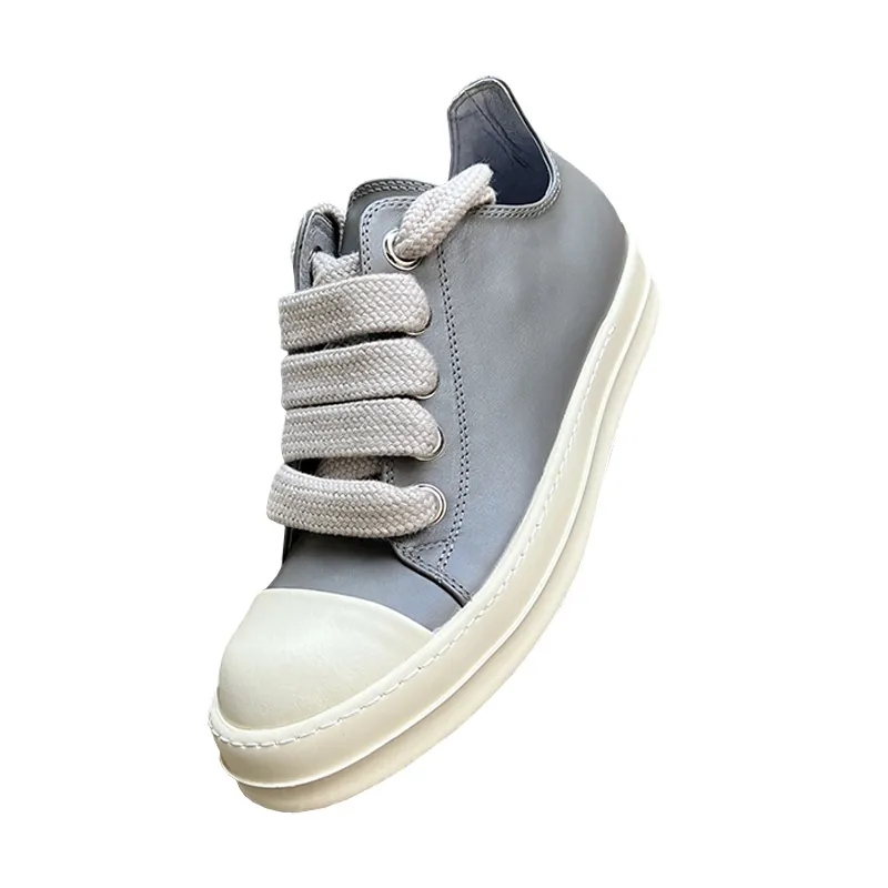 Mega Shoelace Man Boot Grey Большой размер подлинный кожа