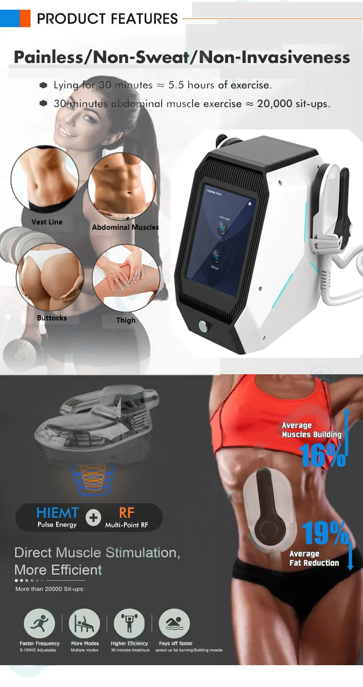 Best Portable NEO Sculptor ems sculpt neo Machine 2 RF Handles emslim neo portable Fat Burn Build Muscle Machine