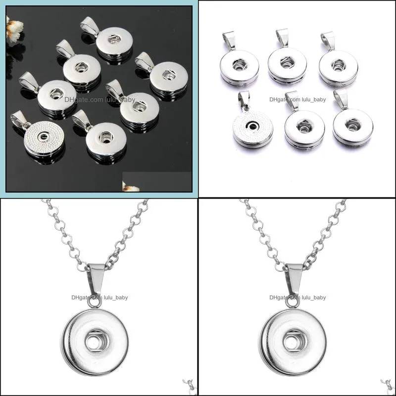 classic snap button pendant necklace fit 18mm snaps buttons jewelry snaps necklaces for women gif lulubaby