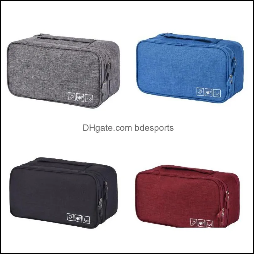 Portable Cation Bra Bag Pure Color High Capacity Waterproof Fabric Socks Underwear Storage Bags Travel Articles Hot Sale 13 5hk J2