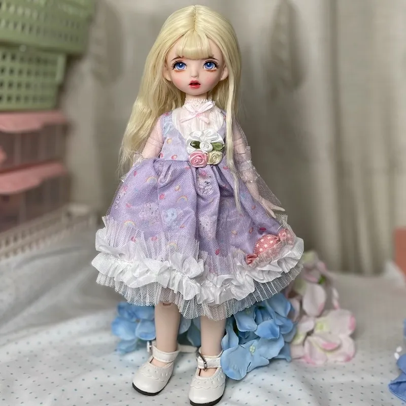 Compre Mini boneca bjd artesanal 1/6, boneca fofa de maquiagem com  articulação móvel de 30cm, roupas de princesa, acessórios de terno,  brinquedo infantil, presentes para meninas