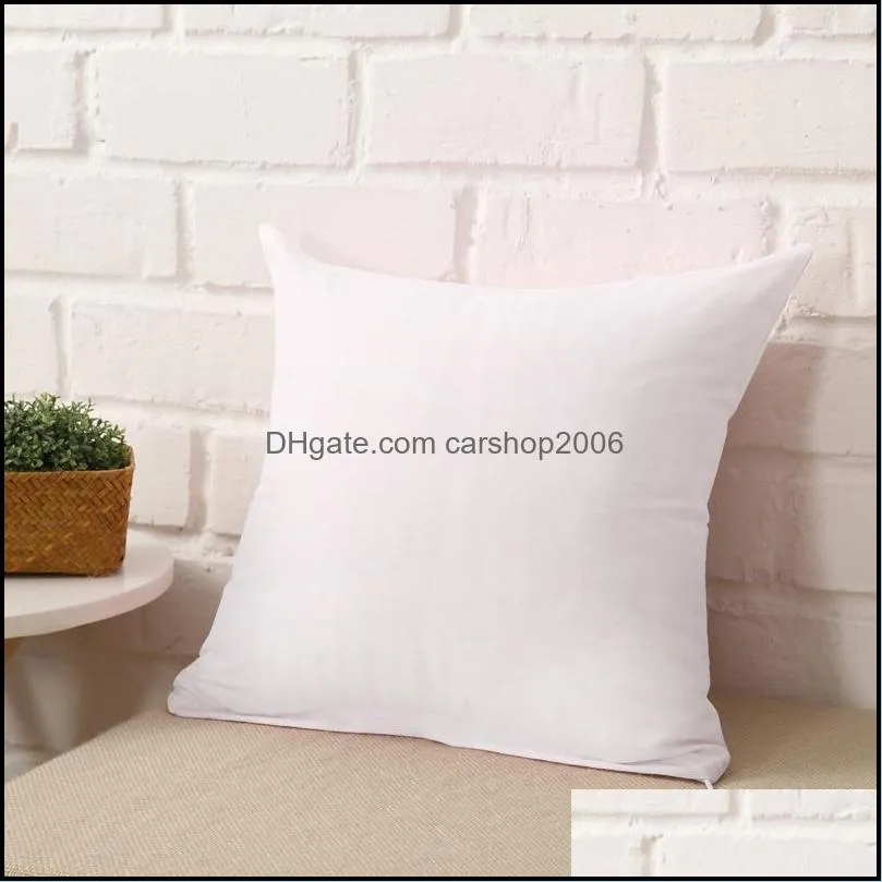 Pillow Case Pillowcase Pure Color Polyester White Pillows Cover Cushion Covers Decor Blank Christmas Decors Gift 45 * 45CM 2 M2
